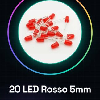 20 Pezzi Led ROSSO - ROSSO 5 mm diodi luminosi super luminosi a LED standard