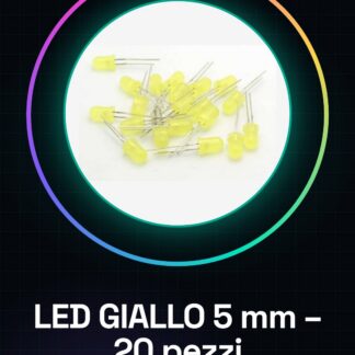 20 pezzi Led GIALLO - diodi luminescenti a LED super luminosi standard GIALLO da 5 mm