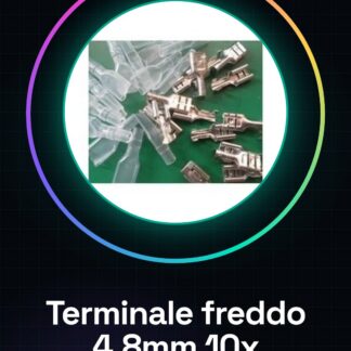 10 Pezzi Terminale freddo da 4,8 mm con molla a spina Terminali Con custodia in silicone