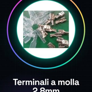 10 Pezzi Terminale a molla 2.8MM Terminali, terminale freddo, rame Con custodia in silicone
