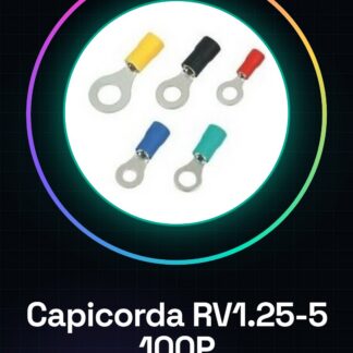 100 Pezzi RV1.25-5 Capicorda ad occhiello, round Terminali, Preisolati, terminal lug, copper wiring nose