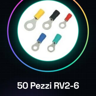 50 Pezzi RV2-6 Capicorda ad occhiello, round Terminali, Preisolati terminal lug, copper wiring nose
