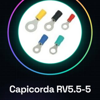 25 Pezzi RV5.5-5 Capicorda ad occhiello, round Terminali, Preisolati terminal lug, copper wiring nose