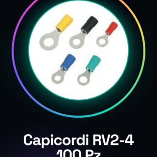 100 Pezzi RV2-4 Capicorda ad occhiello, round Terminali, Preisolati terminal lug, copper wiring nose