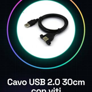 Cavo 30cm da USB 2.0 A Maschio a USB Femmina da pannello con viti