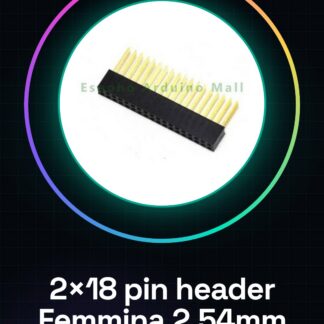 2*18 pin header Femmina passo 2.54mm, pin lunghi per PCB