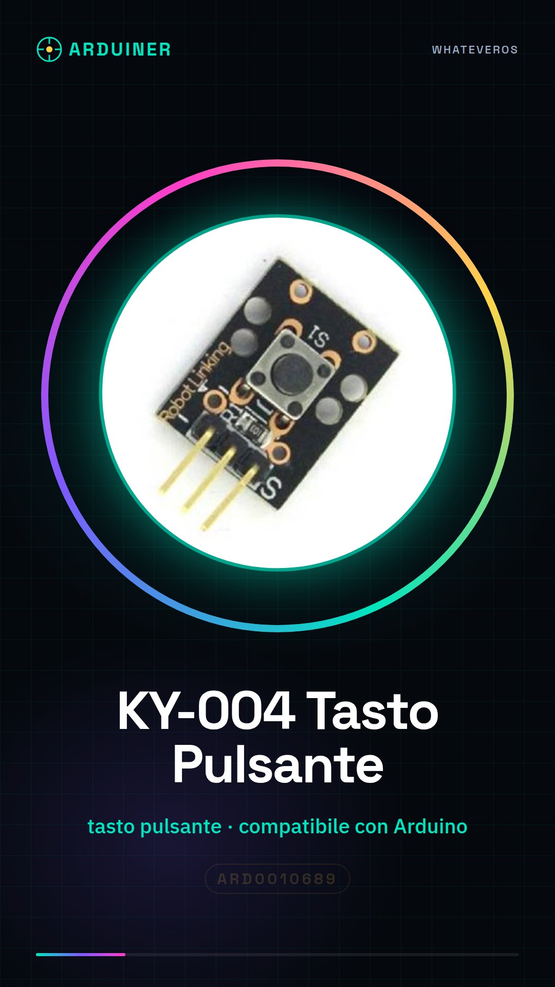 Keyes KY-004 Tastenmodul mit mikroelektrischem Taster für Arduino