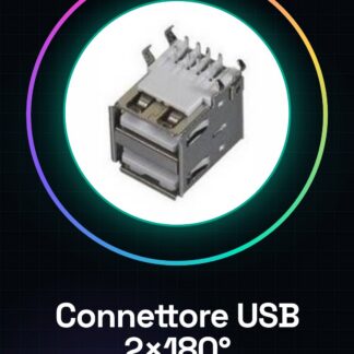 2 Pezzi Connettore Doppio USB Femmina docket piegato 180 gradi