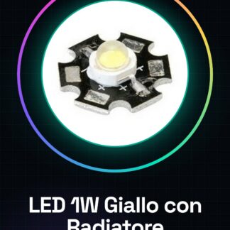 LED jaune 1W avec radiateur en aluminium