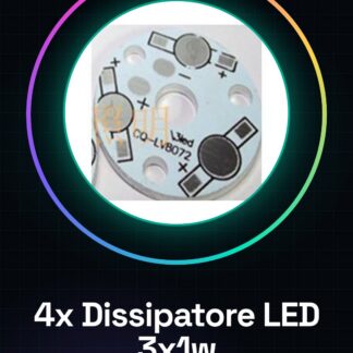 4 Pezzi 3 * 1 w Alluminio plate Dissipatore Led