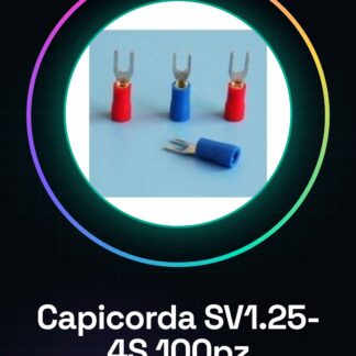 100 Pezzi SV1.25-4S Capicorda isolati, Terminali, estremità di connessione a crimpare, anse a U, ghiere.