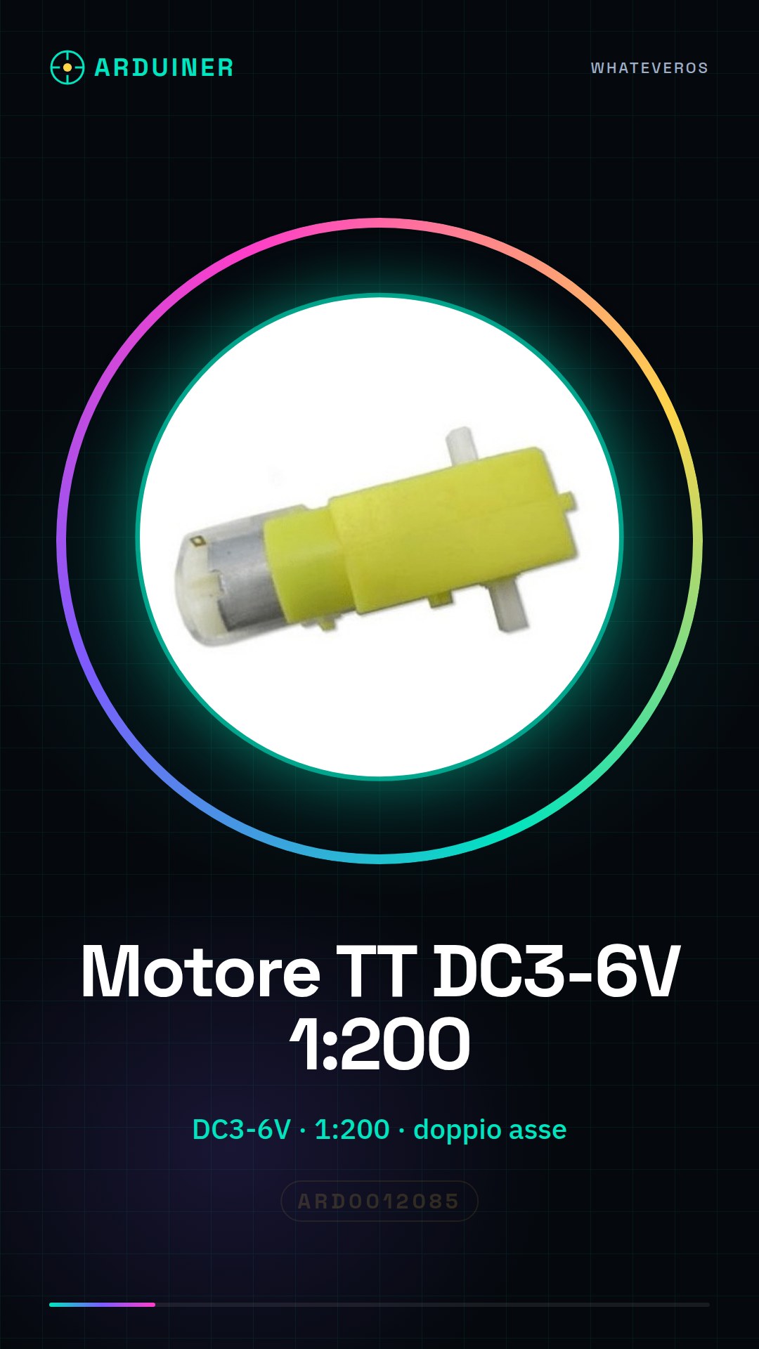 TT Reduced Speed DC3-6V Double Shaft 1:200 Motor