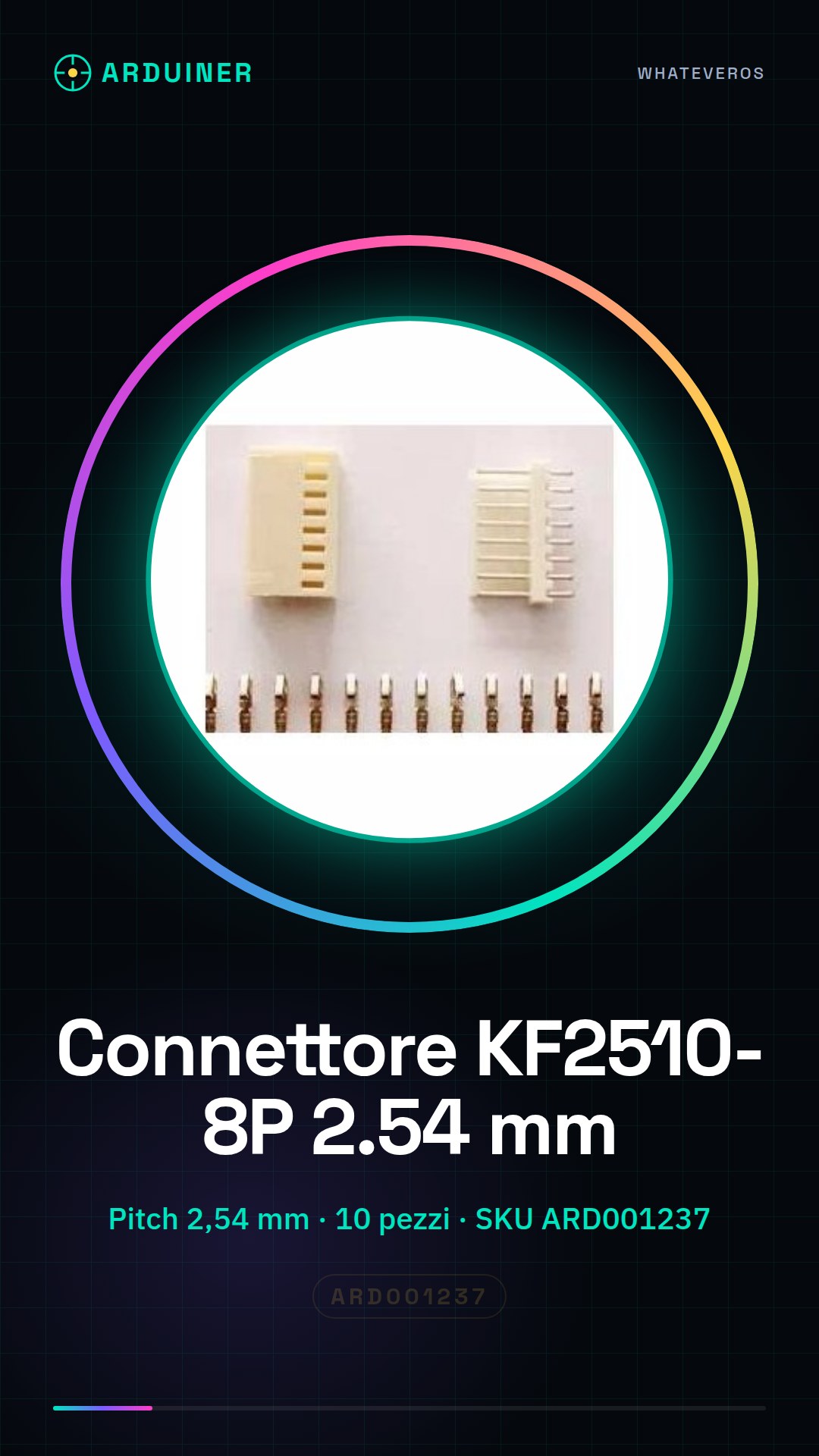 10 Pièces Connecteur KF2510-8P 2.54 Pitch