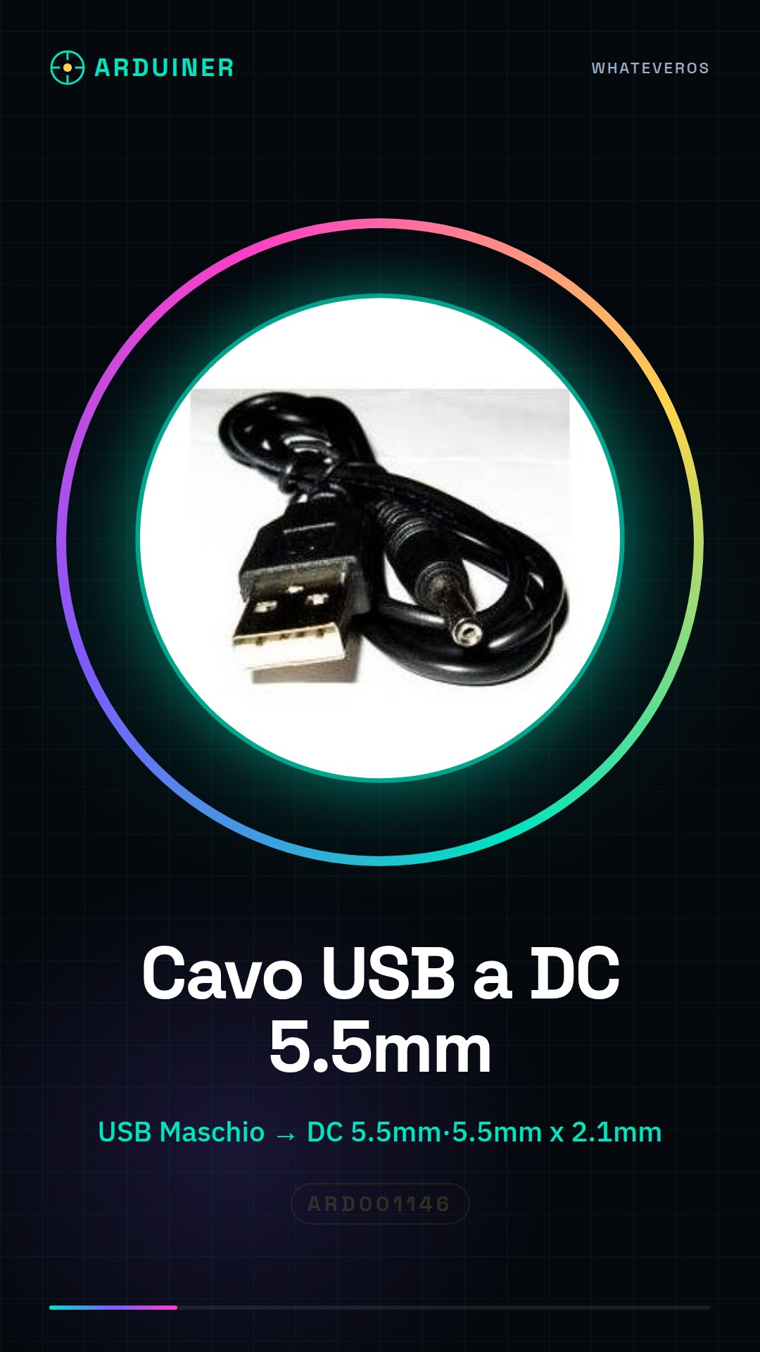 USB Male to DC 5.5mm 5.5mm x 2.1mm Connector Converter Cable
