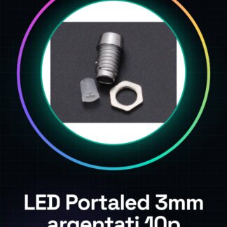 10 LED Porte-à-3mm en plastique argentée F3
