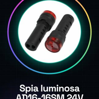 Spia luminosa con buzzer AD16-16SM 24V