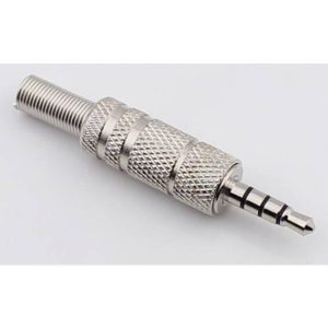 3.5mm Stereo MASCHIO IN METALLO JACK PLUG 4 POLI CONNETTORE AUDIO PER CUFFIE CAVO AUX
