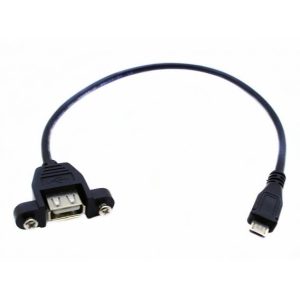 Cavo Adattatore 30CM 5P Micro USB Maschio a USB-A Femmina Montaggio Pannello