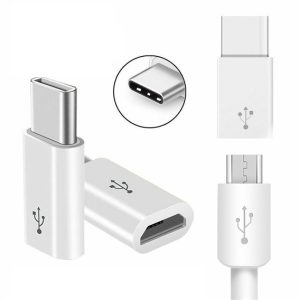 2 pezzi TIPO C connettore maschio a Micro USB Femmina Convertitore Adattatore