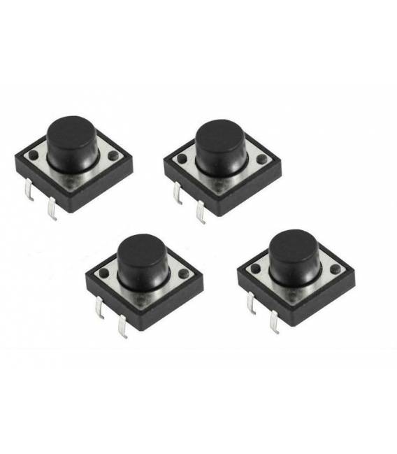12 Pezzi Pulsanti Tattili Breadboard MIS: 12x12x6mm
