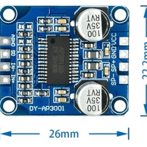 Modulo scheda amplificatore digitale DC 8V-24V Modulo di alimentazione digitale Mono classe D 10W 20W 30W 4-8ohm per altoparlante 30W-300W