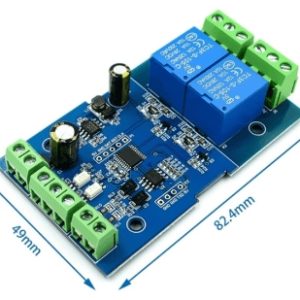 Modbus-Rtu Modulo relè a 2 canali di commutazione ingresso e uscita Uscita di comunicazione RS485 / TTL