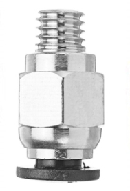 PC4-M6 Raccordo a pressione con testa a J / Nero passante