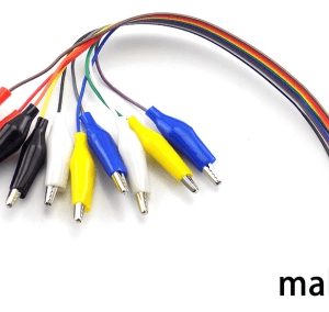 Clip a coccodrillo Cavo di salto Cavo a 10 pin maschio a doppia estremità Clip a coccodrillo Cavo di prova da 20 cm Cavo eclettico per collegamento fai-da-te