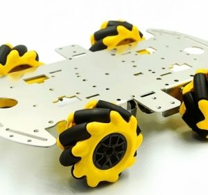 Telaio per auto in lega di alluminio con ruote mecanum / auto per evitare ostacoli intelligente ad ultrasuoni fai-da-te / telaio a trazione integrale 4WD