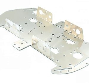 Piattaforma in metallo per auto robot fai-da-te a 4 ruote in alluminio con supporto