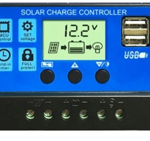 Regolatore di carica solare Auto PWM con doppia uscita USB LCD 30A 12V / 24V
