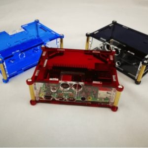 Piattaforma 6 pezzi Combina HIFI DAC con vite senza ventola per RPI4 (blu / nero / rosso)