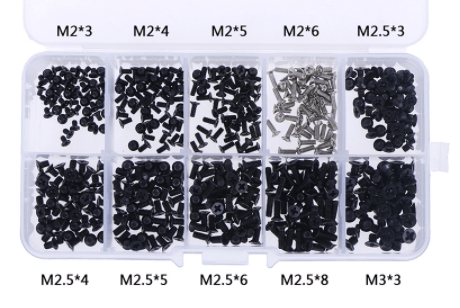 Set di viti per laptop da 500 pezzi M2.3 M3 Set di cacciaviti per micro computer Assemblare la riparazione Mini kit di viti meccaniche digitali elettroniche