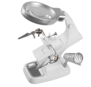 TH7023 Lente d'ingrandimento per saldatura multifunzionale Lente d'ingrandimento a LED Lente d'ingrandimento per labbra 3X / 4,5X Lente d'ingrandimento da tavolo Saldatore di terza mano