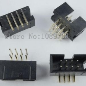 5 Pezzi 8 Pins 2x4 Box Header Connector IDC Male Sockets Right Angle 2.54mm