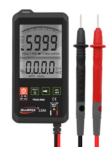 HY128A multimetro digitale intelligente / valore effettivo reale di alta precisione / schermo grande e sottile (schermo nero / bianco)