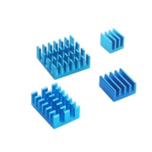 Blue 4 in 1 Heat Sink Set Aluminum for Raspberry Pi 4B