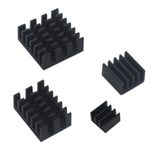 Black 4 in 1 Heat Sink Set Aluminum for Raspberry Pi 4B