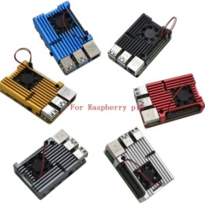 Raspberry pi 4 metal heatsink silver with 1 fan