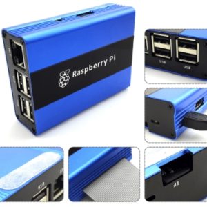 Aluminum alloy metal case FOR Raspberry PI 3 B+ Blue
