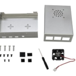 Raspberry PI 4 Aluminum Case with Fan Grey/Black
