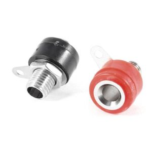 2 Pezzi 4MM Amplificatore Terminale Binding Post Spinotto a banana Attacco Jack Rosso Nero