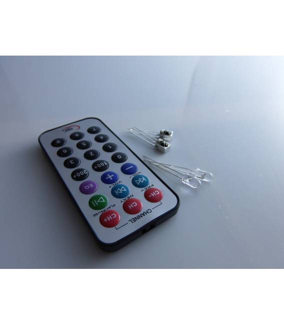 Kit Controllo Remoto Infrarossi 38Khz 2 Pezzi SENDER+ 2 Pezzi Ricevitore + Batteria