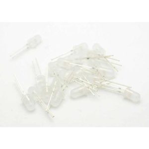 20 Pezzi Led BIANCO - BIANCO diodi luminescenti a LED super luminosi standard da 5 mm