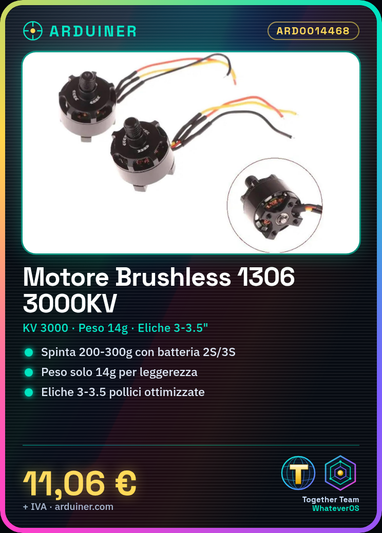 Motor sin escobillas PM 1306 3000KV CC para drones - Imagen 4