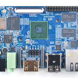 Scheda PC NanoPC-T2 di sviluppo con processore quad-core, WiFi e Bluetooth integrati, disponibile in Ubuntu. SKU ARD0010119. 