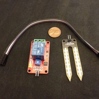 Igrometro del terreno con relè 12V per Arduino, sensore umidità temperature. SKU ARD0010123, disponibile su backorder.