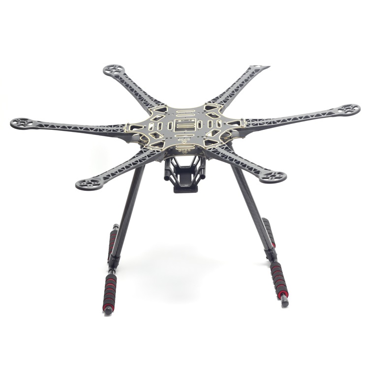 Telaio di hexacopter ARD0010187 per FPV, con PCB centrale e carrello d'atterraggio. Prodotto per maker/elettronica, disponibi