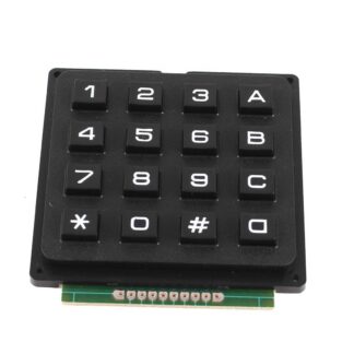 Immagine del Tastierino 4x4 tasti di tipo a matrice prodotto dalla Arduiner, colore nero. Prezzo: €6,79." Questa descrizione