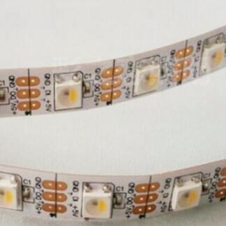 Striscia LED RGBW SK6812 di 1 metro, con 60 LED al metro, alimentata a 5V e protezione IP67. Disponibile in on-demand. Catego